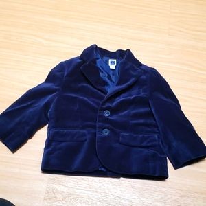 Janie and Jack velvet jacket.  Navy blue size 12-18 months
